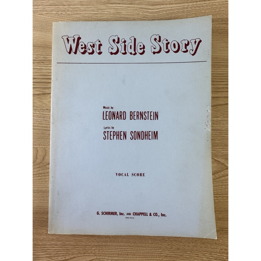 1959 West Side Story Complete Vocal Score Bernstein Sondheim G Schirmer